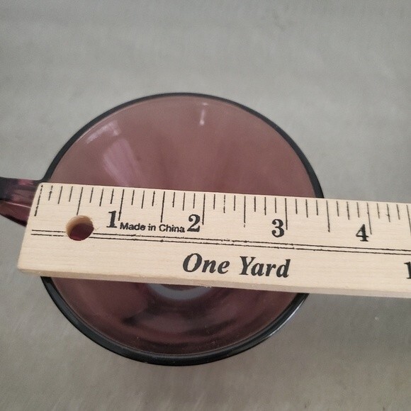 Vintage Hazel Atlas Moroccan Amethyst Glass Tea Coffee Cups Made in USA - Picture 10 of 10